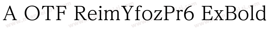 A OTF ReimYfozPr6 ExBold字体转换